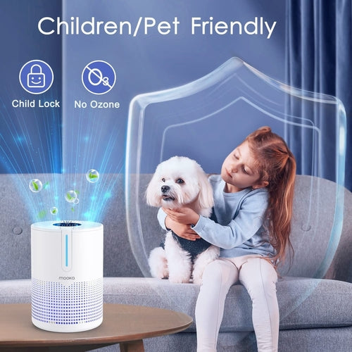Purificador de Ar com Filtro HEPA H13 – Silencioso e Compacto para Quarto e Escritório