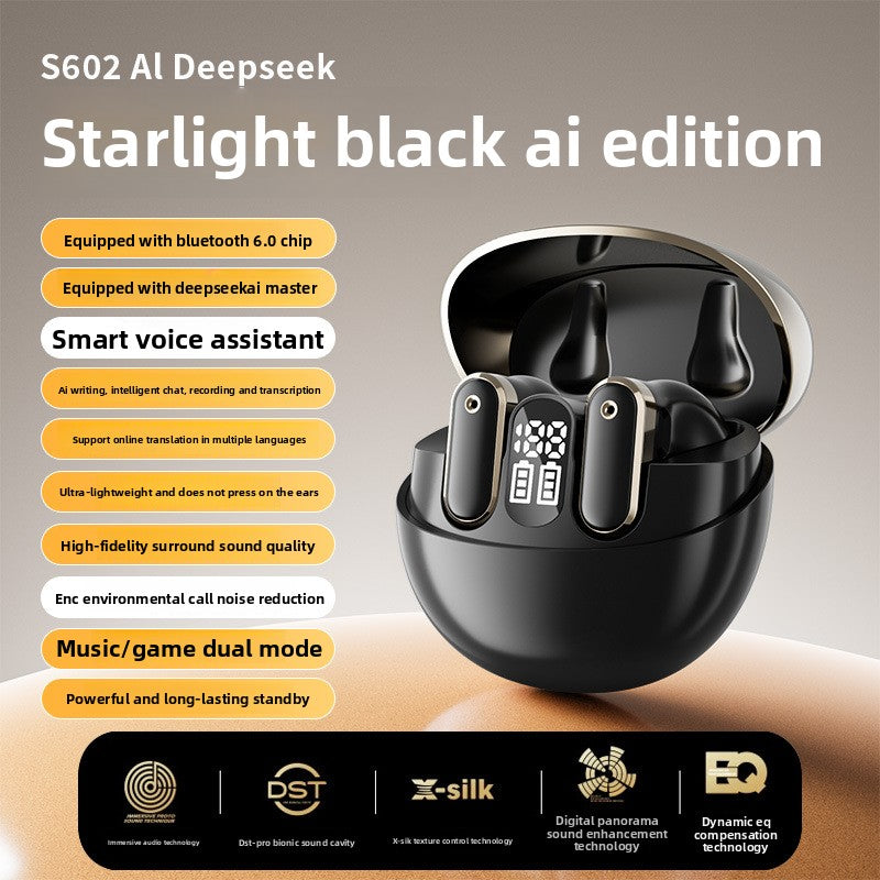 Fone de Ouvido Bluetooth Sem Fio Deepseek com Tradução por IA